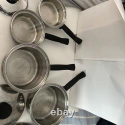 Casserole classique en acier inoxydable de 2-1 Quart et 2-3 Quart avec couvercles