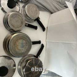 Casserole classique en acier inoxydable de 2-1 Quart et 2-3 Quart avec couvercles