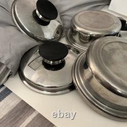 Casserole classique en acier inoxydable de 2-1 Quart et 2-3 Quart avec couvercles