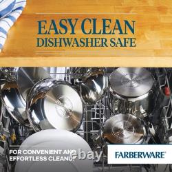 Casserole classique en acier inoxydable de 6 quarts avec couvercle, pot en acier inoxydable avec couvercle Casserole classique en acier inoxydable de 6 quarts avec couvercle, pot en acier inoxydable avec couvercle