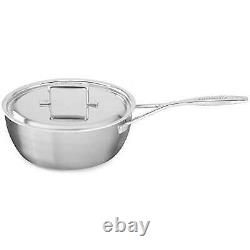 Casserole conique KitchenAid en acier inoxydable Pro Seven-Ply de 2,0 litres avec couvercle