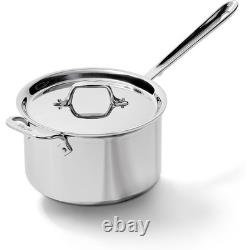 Casserole couverte en acier inoxydable D3 de 4 pintes - Fabriquée aux États-Unis - L’originale