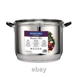 Casserole couverte en acier inoxydable de 22 quart Tramontina