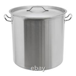 Casserole de 100 quarts en acier inoxydable avec couvercle pour cuisine de restaurant et cuisson