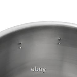 Casserole de 100 quarts en acier inoxydable avec couvercle pour cuisine de restaurant et cuisson