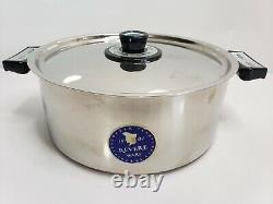 Casserole de 5 quarts en acier inoxydable vintage Revereware revêtue de cuivre