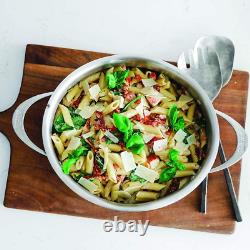 Casserole de 6 quarts avec couvercle égouttoir, pot ovale allongé en acier inoxydable pour lo