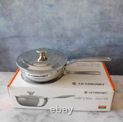 Casserole en Acier Inoxydable Tri-Ply Le Creuset avec Couvercle, 2 Quart Neuf
