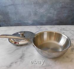 Casserole en Acier Inoxydable Tri-Ply Le Creuset avec Couvercle, 2 Quart Neuf