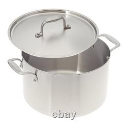 Casserole en Acier Inoxydable de 8 Quart American Kitchen, Faitout, Avec Couvercle