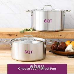 Casserole en Acier Inoxydable de 8 Quart American Kitchen, Faitout, Avec Couvercle