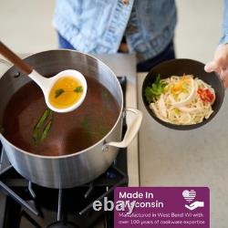 Casserole en Acier Inoxydable de 8 Quart American Kitchen, Faitout, Avec Couvercle