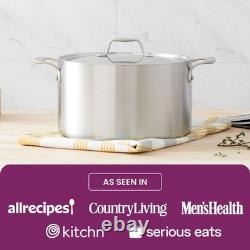 Casserole en Acier Inoxydable de 8 Quart American Kitchen, Faitout, Avec Couvercle
