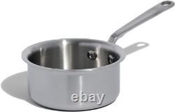 Casserole en acier inoxydable 3/4 quart, chauffe-beurre 5 couches en acier inoxydable
