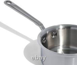 Casserole en acier inoxydable 3/4 quart, chauffe-beurre 5 couches en acier inoxydable