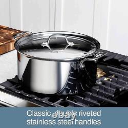 Casserole en acier inoxydable 3 couches All-Clad D3 avec couvercle, 8 quarts, tout neuf