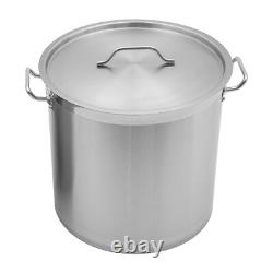 Casserole en acier inoxydable 33/52 quarts grande marmite de cuisine pour soupe, grande cuisson pour restaurant
