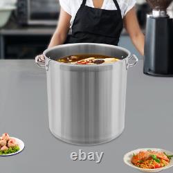 Casserole en acier inoxydable 33/52 quarts grande marmite de cuisine pour soupe, grande cuisson pour restaurant