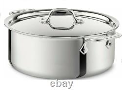 Casserole en acier inoxydable All-Clad compacte à trois couches de 5 qt avec couvercle