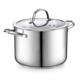 Casserole En Acier Inoxydable Cooks Standard De 8 Pintes Avec Couvercle En Verre, Grande Cocotte Hollandaise