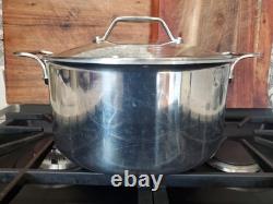 Casserole en acier inoxydable D3 de 8 quarts All Clad avec couvercle en verre All Clad