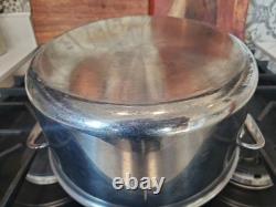 Casserole en acier inoxydable D3 de 8 quarts All Clad avec couvercle en verre All Clad