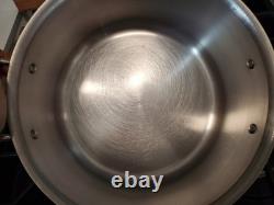 Casserole en acier inoxydable D3 de 8 quarts All Clad avec couvercle en verre All Clad