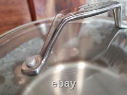 Casserole en acier inoxydable D3 de 8 quarts All Clad avec couvercle en verre All Clad