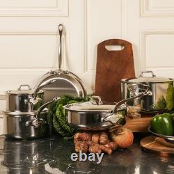 Casserole en acier inoxydable Mauviel M'Cook de 4,8 litres, 9,4 pouces