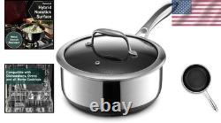 Casserole en acier inoxydable antiadhésive de 3 quart polyvalente, compatible lave-vaisselle et four