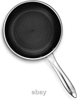 Casserole en acier inoxydable antiadhésive de 3 quart polyvalente, compatible lave-vaisselle et four