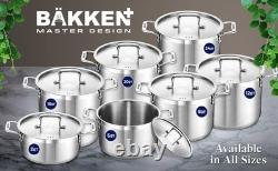 Casserole en acier inoxydable avec couvercle 8 quarts, acier inoxydable 18/8 durable