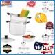 Casserole En Acier Inoxydable Avec Insert Pour égoutter 4 Pièces 10 Quarts, Cuiseur à Vapeur Pour La Cuisson