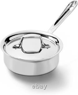 Casserole en acier inoxydable de 1 quart compatible induction
