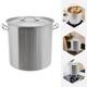 Casserole En Acier Inoxydable De 100 Quarts Avec Couvercle Pour Cuisine De Restaurant Et Cuisson