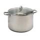 Casserole En Acier Inoxydable De 16 Quarts Oster Adenmore Avec Couvercle En Verre Trempé