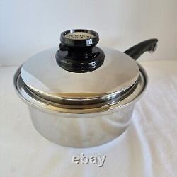 Casserole en acier inoxydable de 3 quarts Kitchen Craft West Bend avec couvercle MINT