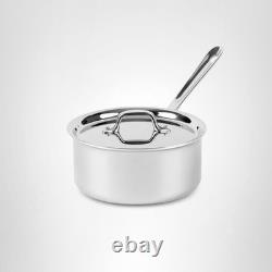 Casserole en acier inoxydable de 3 quarts, compatible induction et four