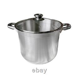 Casserole en acier inoxydable de 30 litres avec couvercle en verre - Pot de cuisson pour bouillir - Ustensiles de cuisine