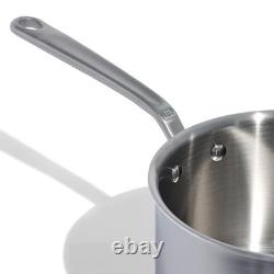 Casserole en acier inoxydable de 4 quarts avec couvercle 5 couches 4 quarts