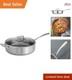 Casserole En Acier Inoxydable De 6 Quarts Avec Couvercle En Verre Fabriquée Au Brésil