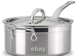 Casserole en acier inoxydable forgé de 4 litres Hestan ProBondT avec couvercle