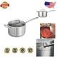 Casserole Ergonomique En Acier Inoxydable De 4 Quarts Avec Couvercle En Verre Transparent Fabriquée Au Brésil