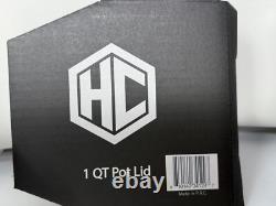 Casserole hybride en acier inoxydable HexClad 1 quart avec couvercle en verre NOUVEAU