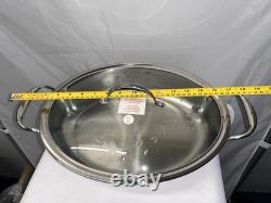 Casserole ovale en acier inoxydable Princess House Condenseur 4 Quart #5731 NEUF