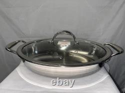 Casserole ovale en acier inoxydable Princess House Condenseur 4 Quart #5731 NEUF