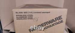 Casserole vintage Farberware de 8 quarts en acier inoxydable et aluminium, neuve et rare