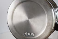 Casseroles en acier inoxydable 18-8 LIFETIME COOKWARE avec couvercles, bain-marie - 7 pièces, état excellent