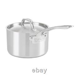 Cassserole en acier inoxydable 5 plis de 3 litres pour professionnel culinaire, avec couvercle