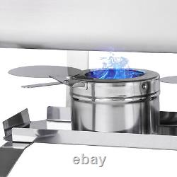 Chafing Dish 8 quart en acier inoxydable rectangulaire Chafer de taille complète Buffet